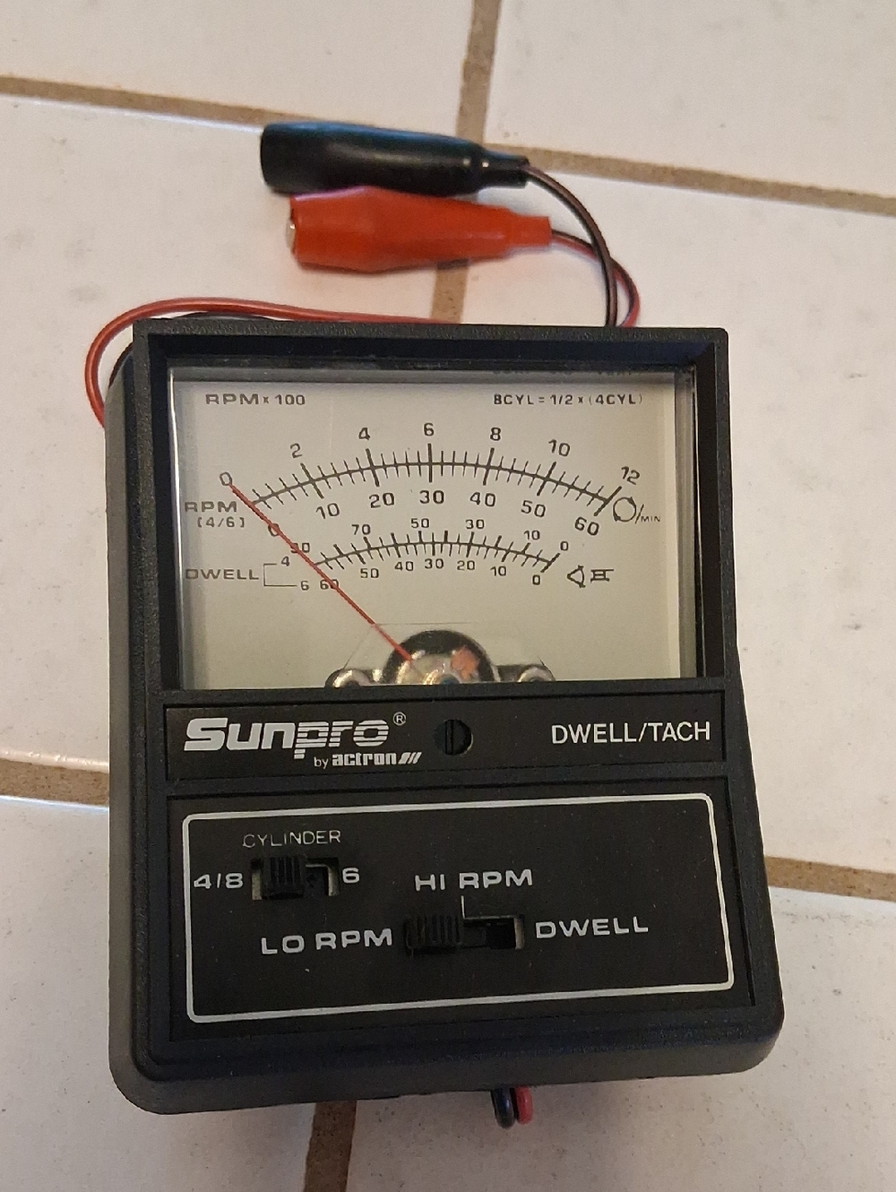 Sunpro Dwell/Tach Gauge - Black